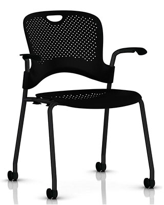 CAPER STACKING CHAIR WITH ARMS